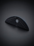 Easi Breezi universal helmet attachment, a black felt crescent with hook-and-loop strips and a centre air hole