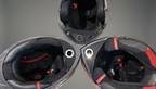 Easi Breezi HEPA motorcycle helmet purifier on light gray background