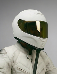 Easi Breezi HEPA motorcycle helmet purifier on neutral gray background